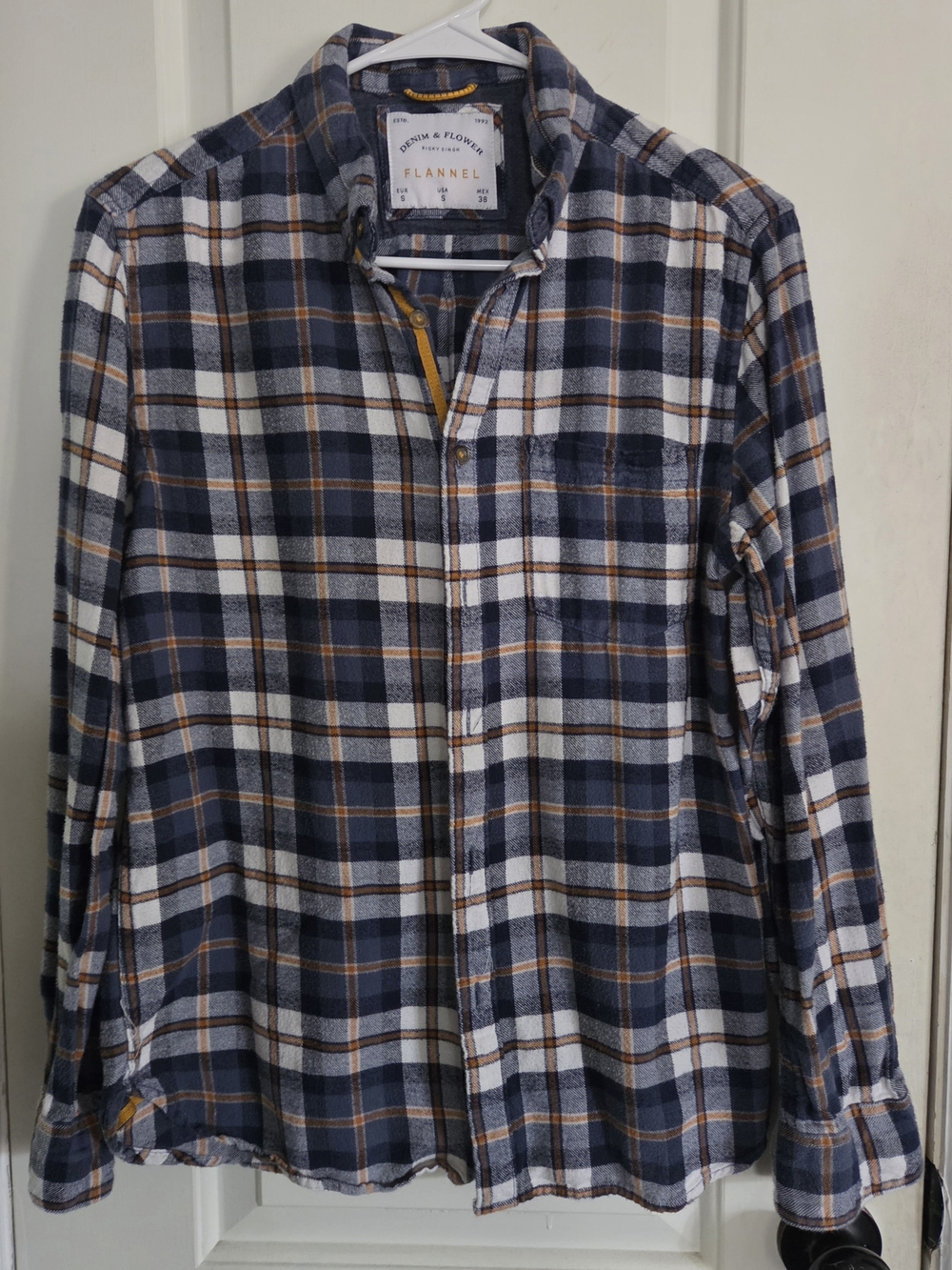 Denim & Flower Men’s Plaid Flannel Shirt
